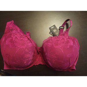 New Pink Pushup Plunge Bra